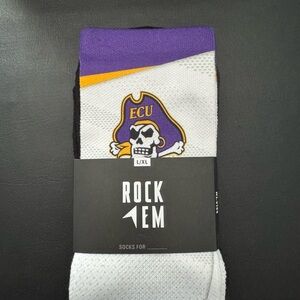 ECU Themed Men's Socks - Purple and White